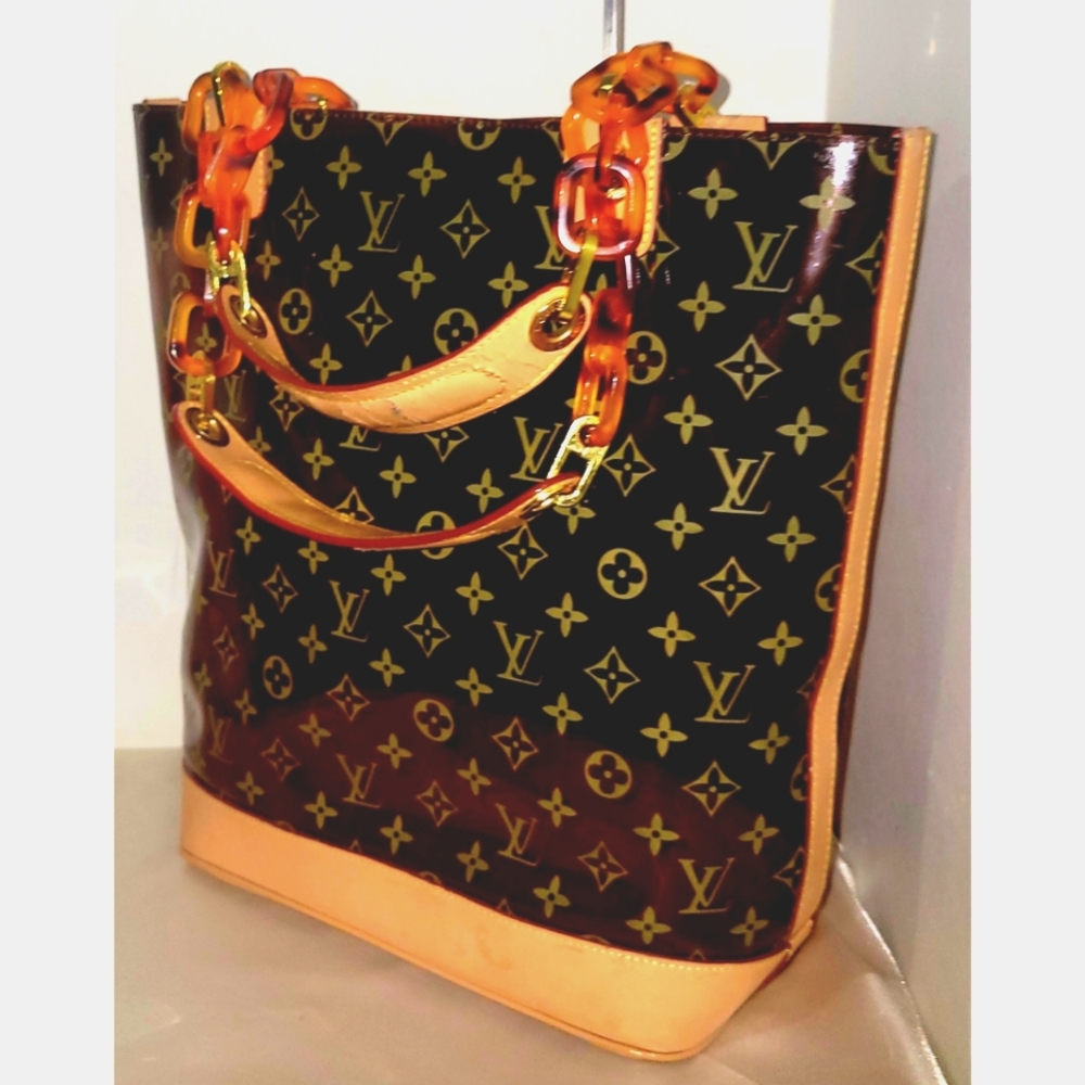 Louis Vuitton Monogram Clear Vinyl Cabas Ambre MM Tote Bag - Ivy - Picture 4 of 10